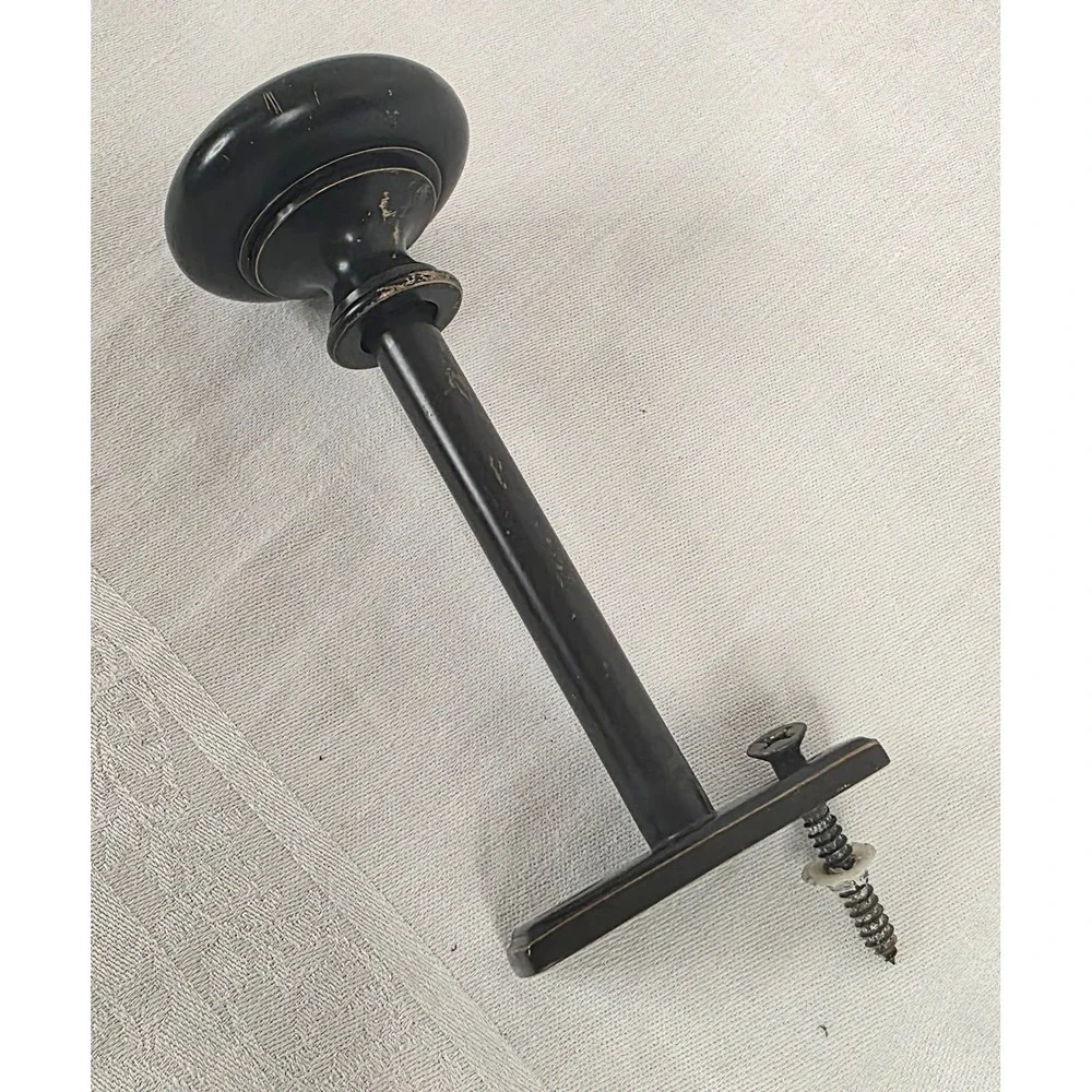 Oil Rubbed Bronze Curtain Tieback Holdback Round Knob Finial Wall Mount 5 Inch